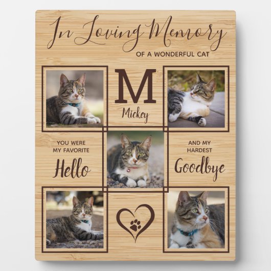 Gedenksteen huisdier herinnering gepersonaliseerd  fotoplaat (Voorkant)