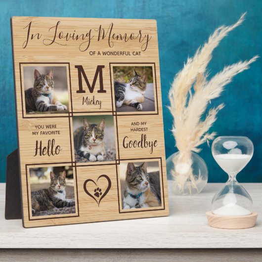 Gedenksteen huisdier herinnering gepersonaliseerd  fotoplaat (Zijkant)