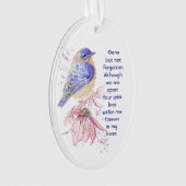 Gedenksteen voor Bluebird Garden Bird Ornament (voorkant)