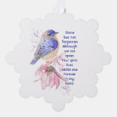 Gedenksteen voor Bluebird Garden Bird Ornament Kaart (Voorkant)
