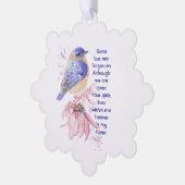 Gedenksteen voor Bluebird Garden Bird Ornament Kaart (Links)
