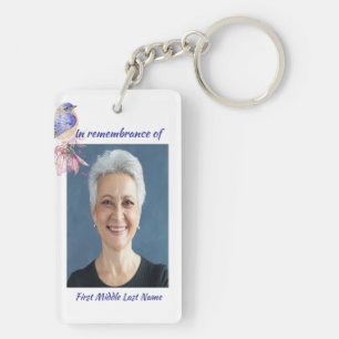 Gedenksteen voor Bluebird Garden Bird Sleutelhanger