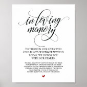 Gedenktafel 'Liefdevolle Herinnering In Onze Hart' Poster (Voorkant)