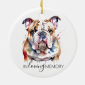 gedenkteken aquarel Bulldog ornament (Achterkant)