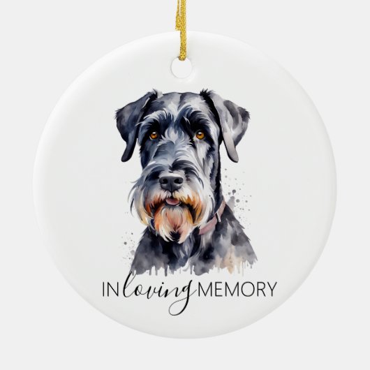 gedenkteken aquarel Giant Schnauzer ornament (Achterkant)