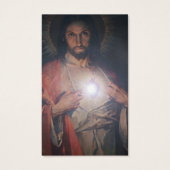 Gedenkteken Bang Hart Jezus Gebed Sympathie Kaarte Visitekaartje (Voorkant)