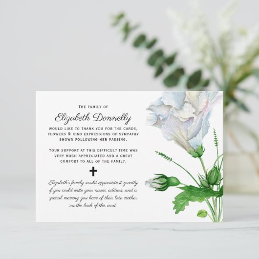 Gedenkteken Bedankt Opmerking | Bewaar het begrafe (Staand voorkant)