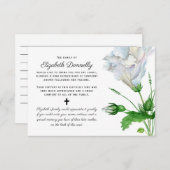 Gedenkteken Bedankt Opmerking | Bewaar het begrafe (Voorkant / Achterkant)