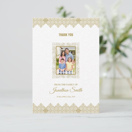 Gedenkteken Dank u fotokaart Bedankkaart (Staand voorkant)