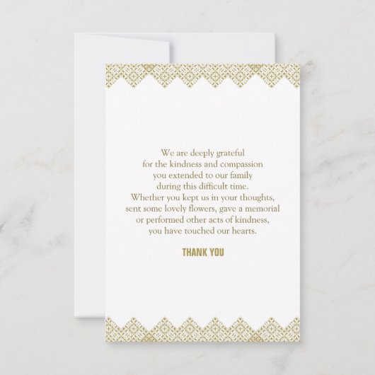 Gedenkteken Dank u fotokaart Bedankkaart (Achterkant)