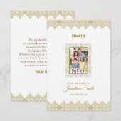 Gedenkteken Dank u fotokaart Bedankkaart (Voorkant / Achterkant)