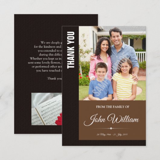 Gedenkteken Dank u fotokaart Kaart (Voorkant / Achterkant)