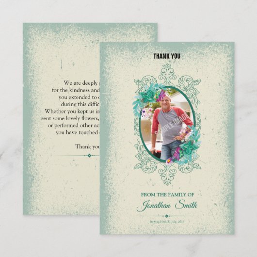 Gedenkteken Dank u fotokaart Kaart (Voorkant / Achterkant)