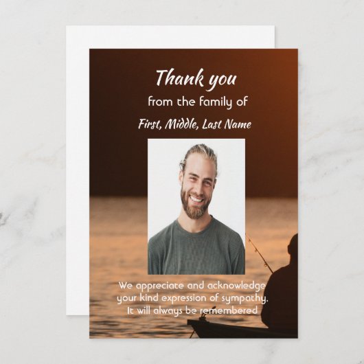 Gedenkteken Dank u Gevist visser Bedankkaart (Voorkant / Achterkant)