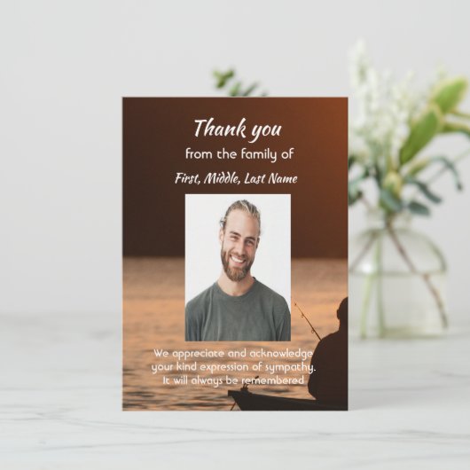 Gedenkteken Dank u Gevist visser Bedankkaart (Staand voorkant)