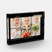Gedenkteken Eenvoudig Modern 4 Raster Fotoblokken (Links)