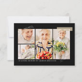 Gedenkteken Eenvoudig Modern 7 Foto Grid Gebed Bedankkaart (Voorkant)