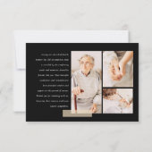 Gedenkteken Eenvoudig Modern 7 Foto Grid Gebed Bedankkaart (Achterkant)