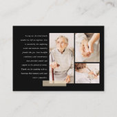 Gedenkteken Eenvoudig Modern 7 Fotorooster Dank u Visitekaartje (Achterkant)