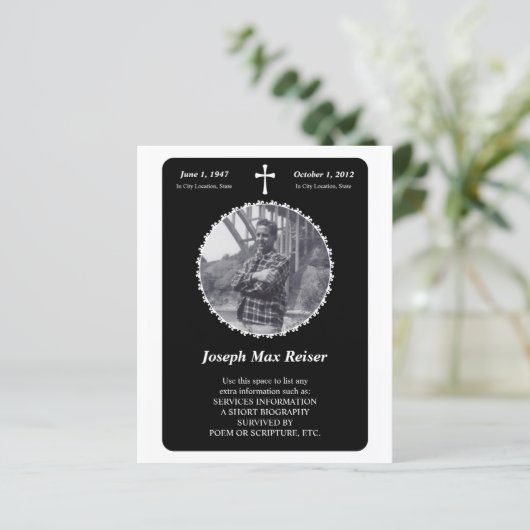 gedenkteken elegante kruis (Staand voorkant)