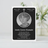 gedenkteken : elegante kruis kaart (Staand voorkant)