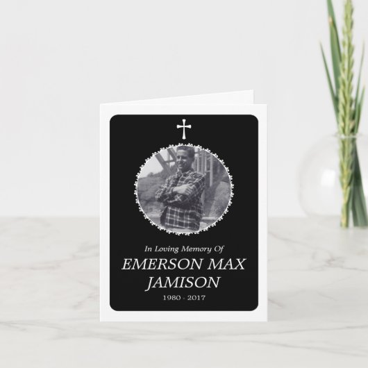 gedenkteken : elegante kruis kaart (Voorkant)