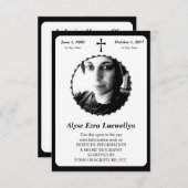 gedenkteken . elegante kruis kaart (Voorkant / Achterkant)