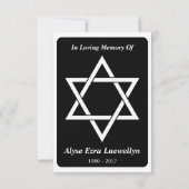 gedenkteken : elegante ster van david kaart (Achterkant)
