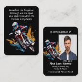 Gedenkteken Foto Gebed Motorcross Motorcycle Racin Visitekaartje (Voorkant / Achterkant)