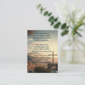 Gedenkteken Fotogebed Christelijk Cross Mountain Visitekaartje (Staand voorkant)