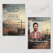Gedenkteken Fotogebed Christelijk Cross Mountain Visitekaartje (Voorkant / Achterkant)