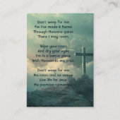 Gedenkteken Fotogebed Christelijk Cross Mountain Visitekaartje (Voorkant)