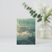 Gedenkteken Fotogebed Christelijk Cross Mountain Visitekaartje (Staand voorkant)