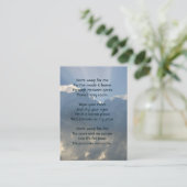 Gedenkteken Fotogebed Christelijke Hemelse Hemel Visitekaartje (Staand voorkant)