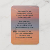 Gedenkteken Fotogebed Christelijke zeilboot waterh Visitekaartje (Voorkant)