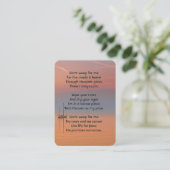 Gedenkteken Fotogebed Christelijke zeilboot waterh Visitekaartje (Staand voorkant)