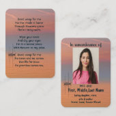 Gedenkteken Fotogebed Christelijke zeilboot waterh Visitekaartje (Voorkant / Achterkant)