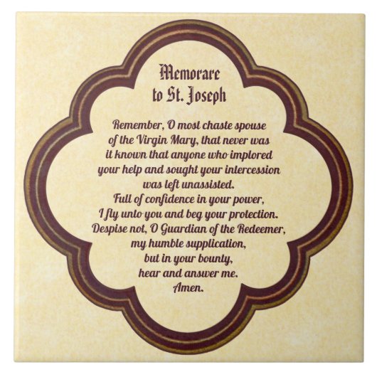 Gedenkteken Gebed tot Sint-Jozef 2 Tegeltje (Voorkant)