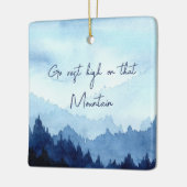 Gedenkteken Gepersonaliseerde Kerstversiering voor Keramisch Ornament (Links)