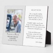 Gedenkteken Herdenking Gedicht en Fotoweergave Fotoplaat (Zijkant)