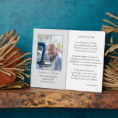 Gedenkteken Herdenking Gedicht en Fotoweergave Fotoplaat (Zijkant)