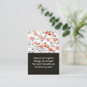 Gedenkteken Herdenking Pocket Keepsake Bingo spel Visitekaartje (Staand voorkant)