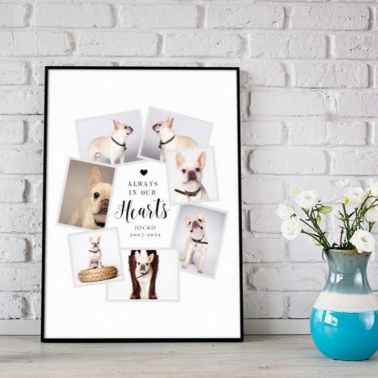 Gedenkteken huisdier Gepersonaliseerd collage met Poster