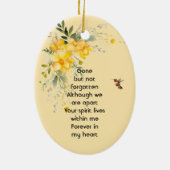 Gedenkteken Hummingbird Yellow Roses Keramisch Ornament (Achterkant)