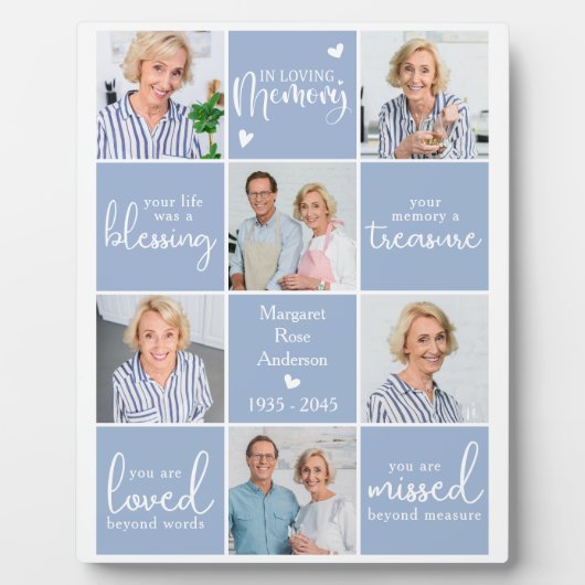 Gedenkteken IN LIEFDEVOL GEHEUGEN Custom 6 Multi P Fotoplaat (Voorkant)