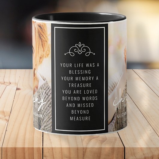 Gedenkteken in liefdevolle herinnering Eenvoudige Mok