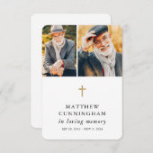 Gedenkteken in liefdevolle herinnering Modern eenv Bedankkaart (Voorkant / Achterkant)