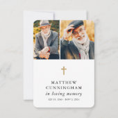 Gedenkteken in liefdevolle herinnering Modern eenv Bedankkaart (Voorkant)