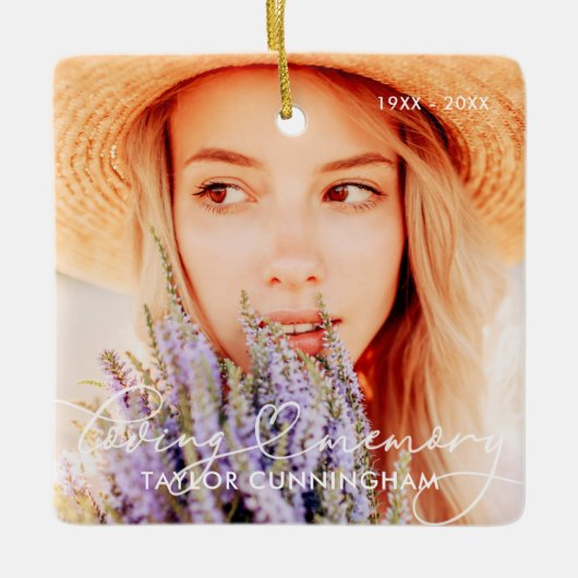 Gedenkteken in liefdevolle herinnering Moderne har Keramisch Ornament (Voorkant)