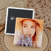 Gedenkteken in liefdevolle herinnering Moderne har Vierkante Button 5,1 Cm